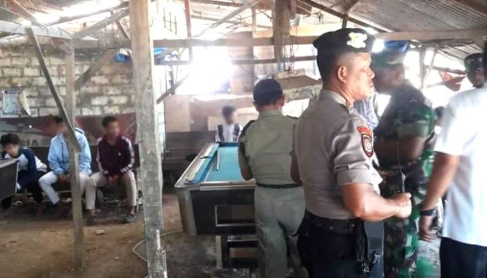 Razia Gabungan, 13 Siswa Bolos di Area Billiard  Desa Bumirejo Diangkut Petugas