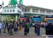 PCNU Pati Berangkatkan Santri Lirboyo Menggunakan 4 Armada Bus
